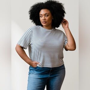 Able Maria striped boxy tee XL